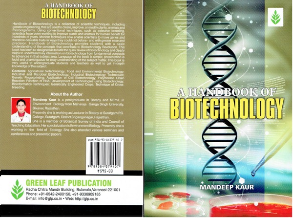 Handbook of biotechnology